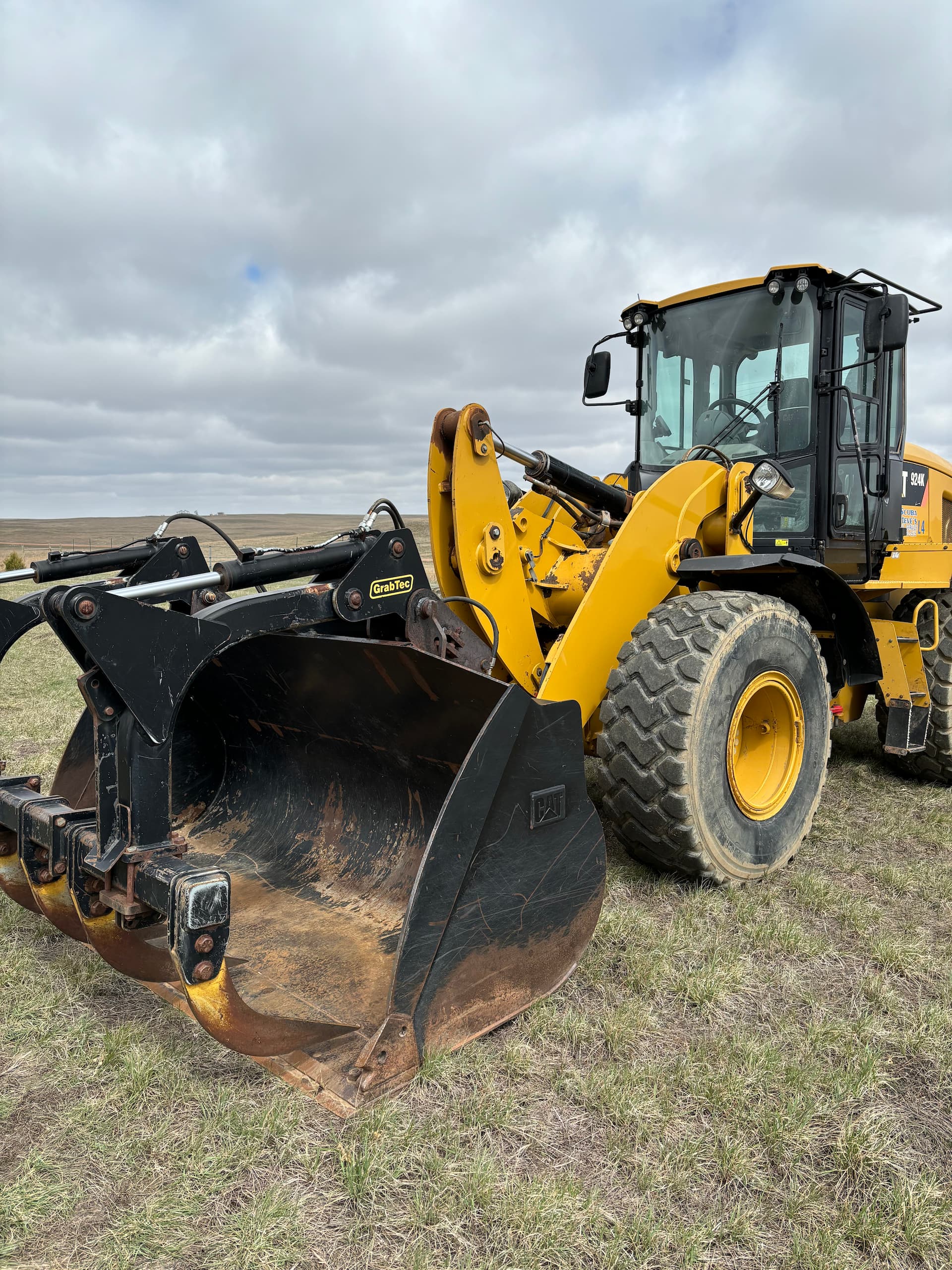 Payloader in a field